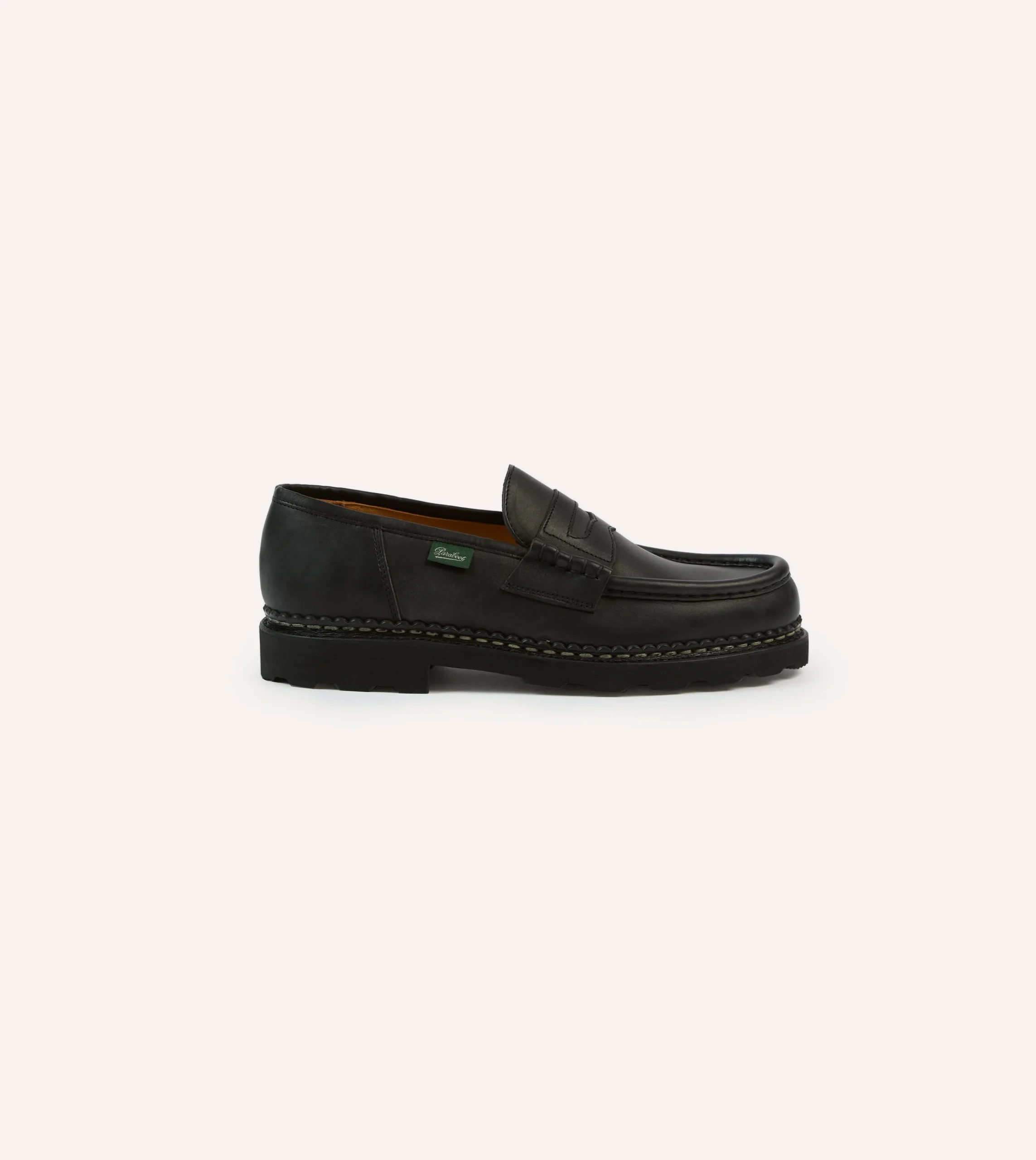 Drake’s Paraboot Reims Black Leather Loafer
