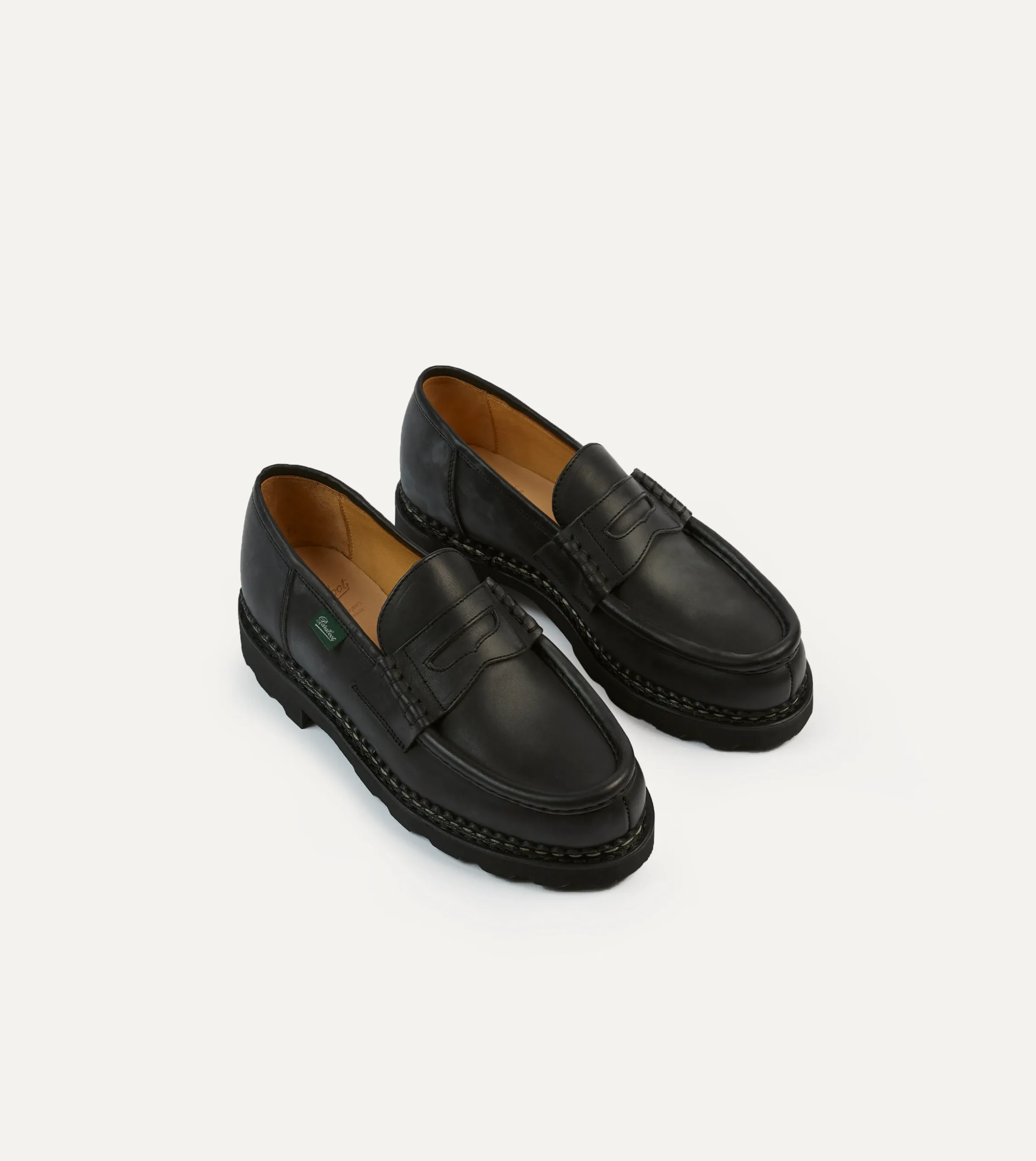 Drake’s Paraboot Reims Black Leather Loafer