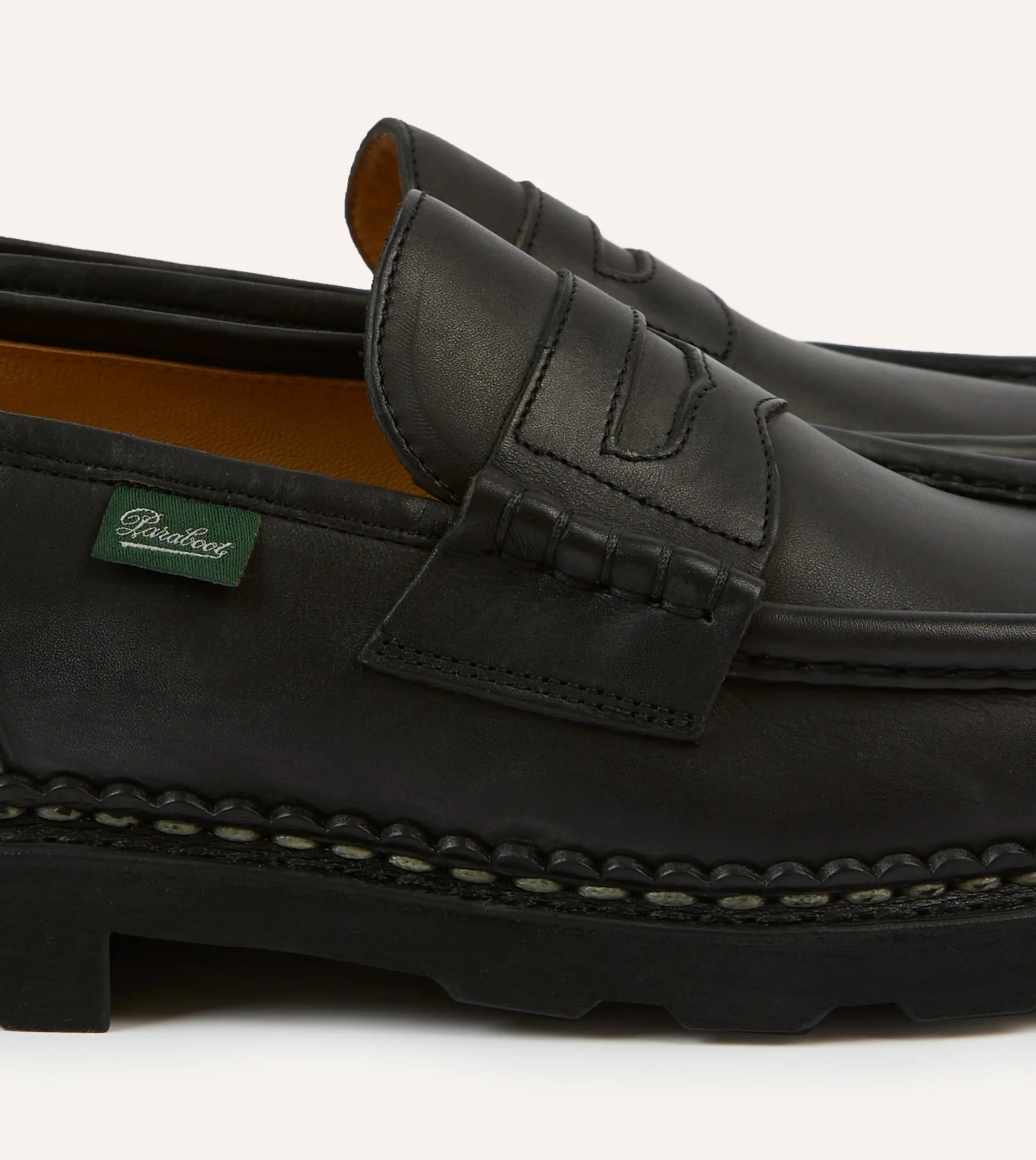 Drake’s Paraboot Reims Black Leather Loafer