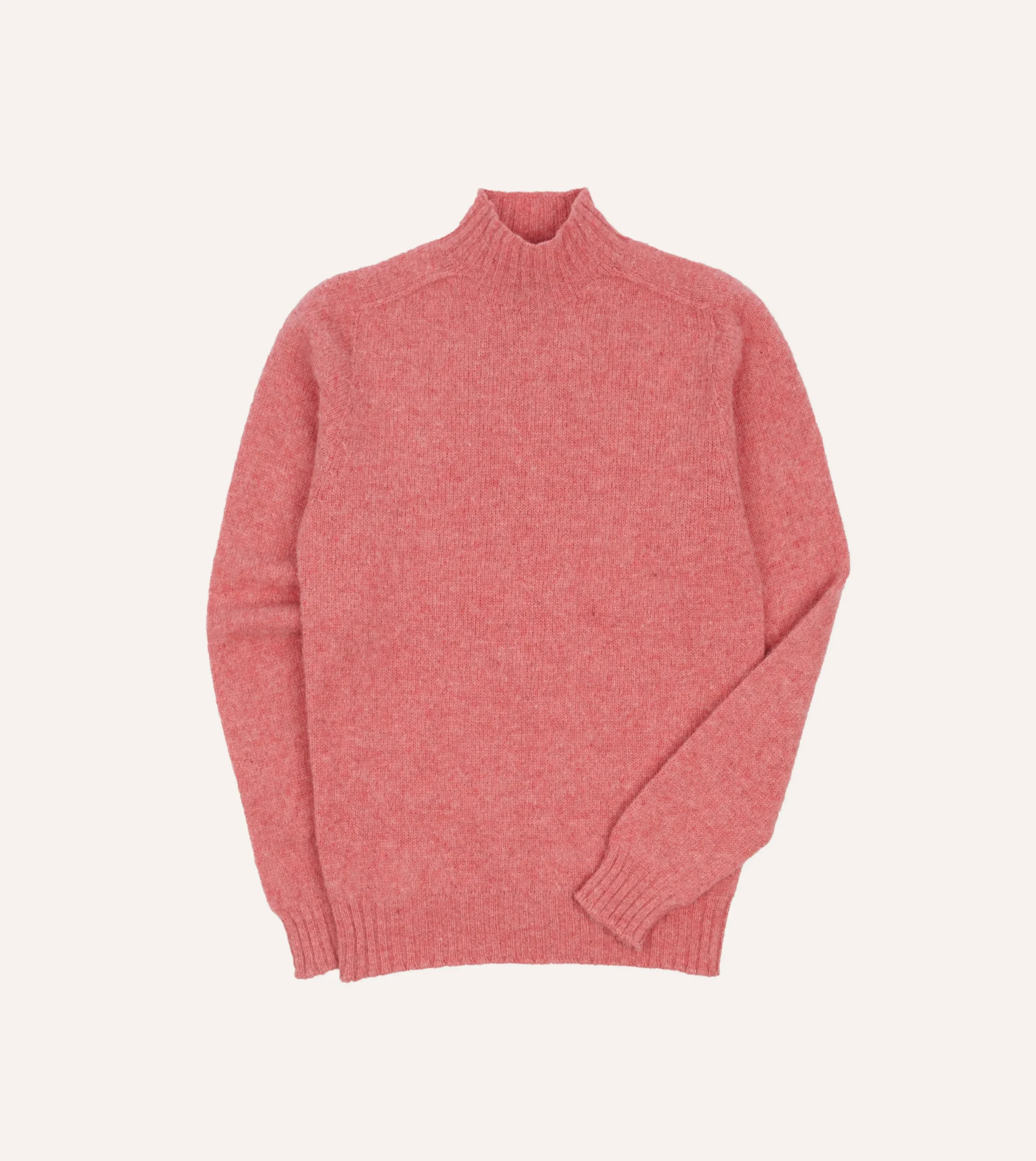 Drake’s Brushed Shetland Mock Neck Jumper