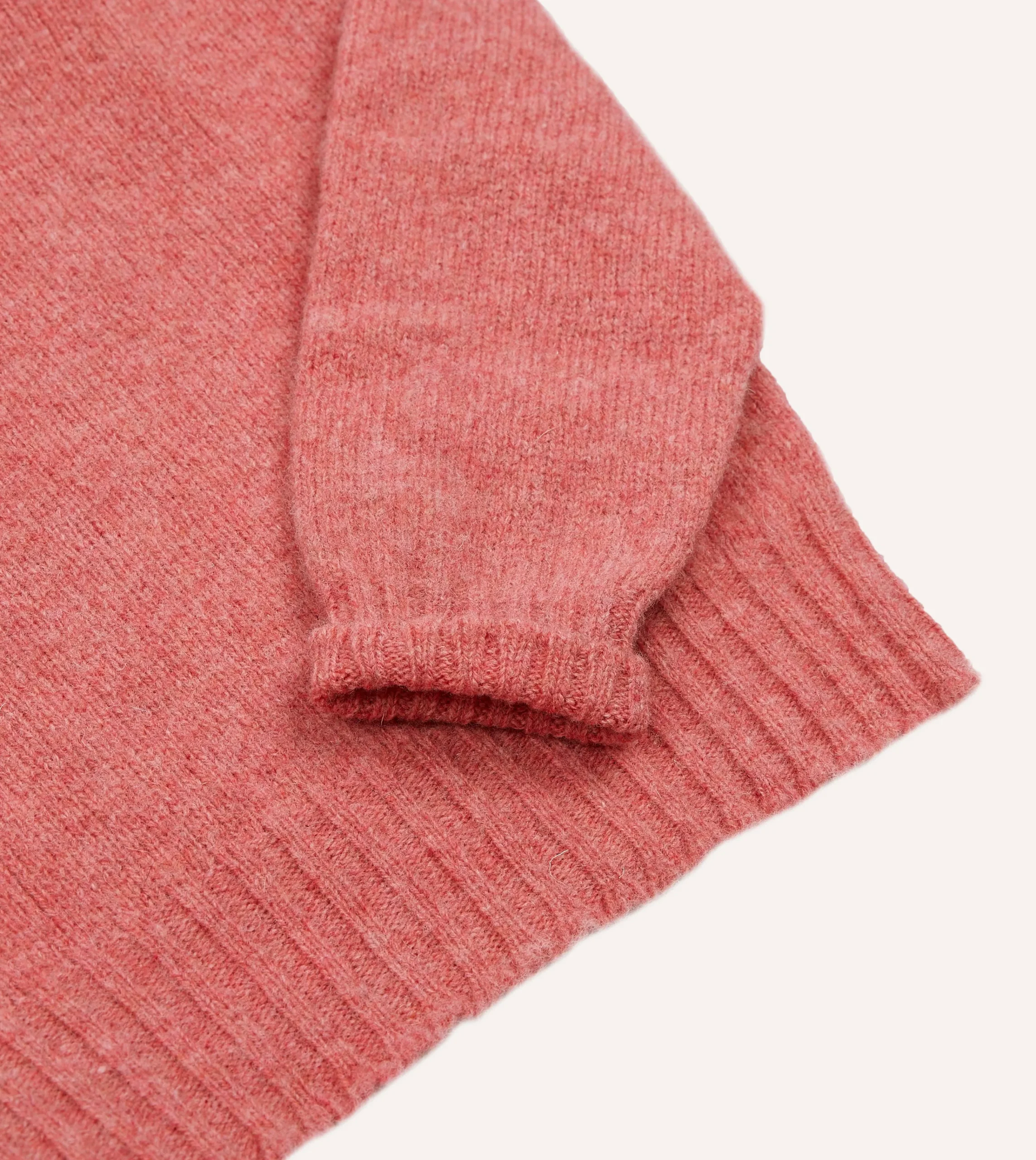 Drake’s Brushed Shetland Mock Neck Jumper