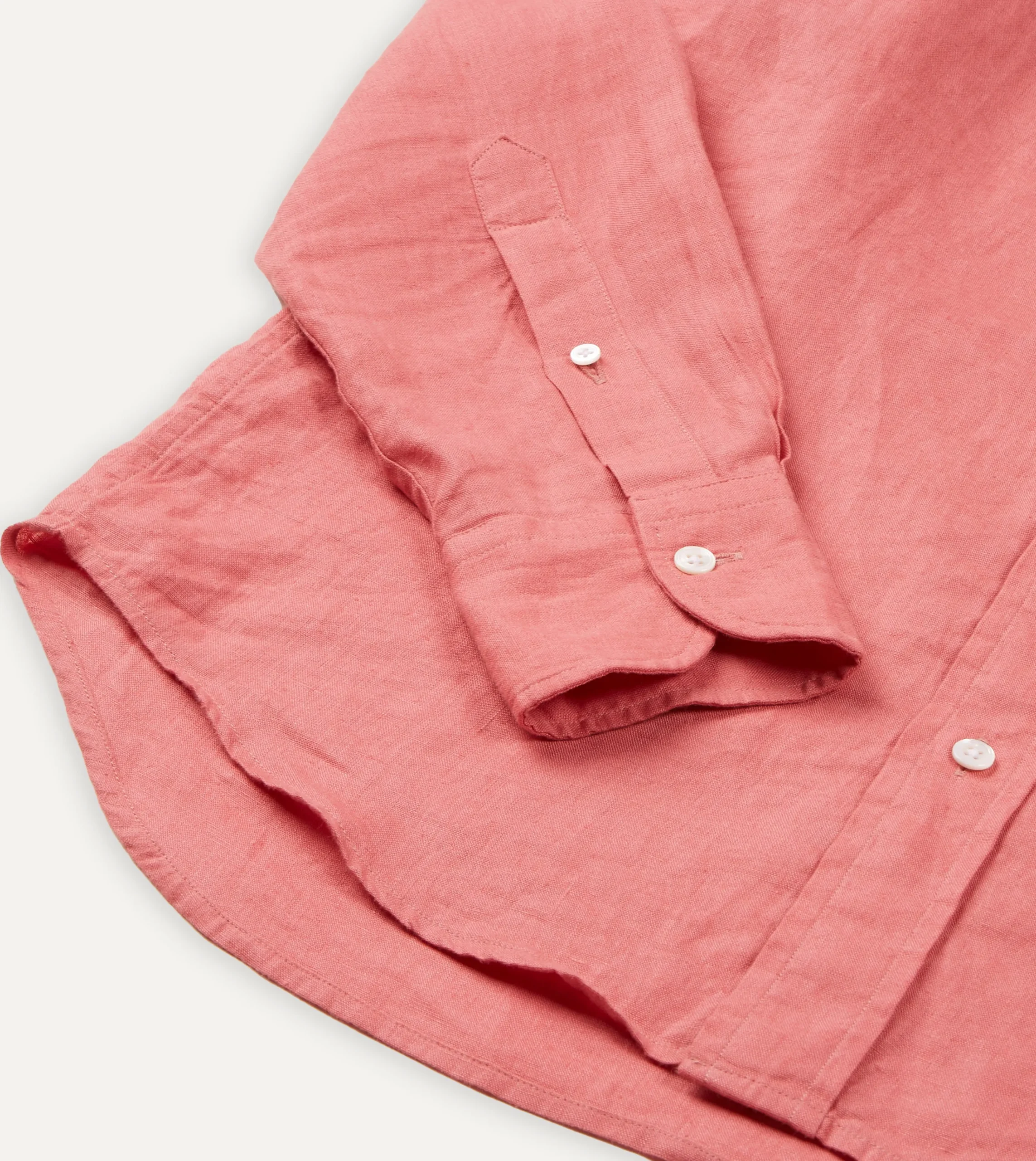Drake’s Linen Spread Collar Shirt