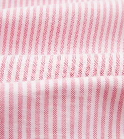 Drake’s Ticking Stripe Cotton Oxford Cloth Button-Down Shirt
