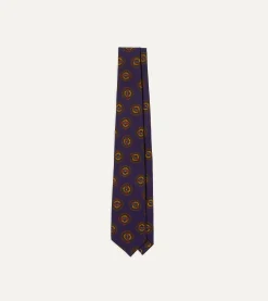 Drake’s Purple Baroque Paisley 36oz Madder Silk Self Tipped Tie