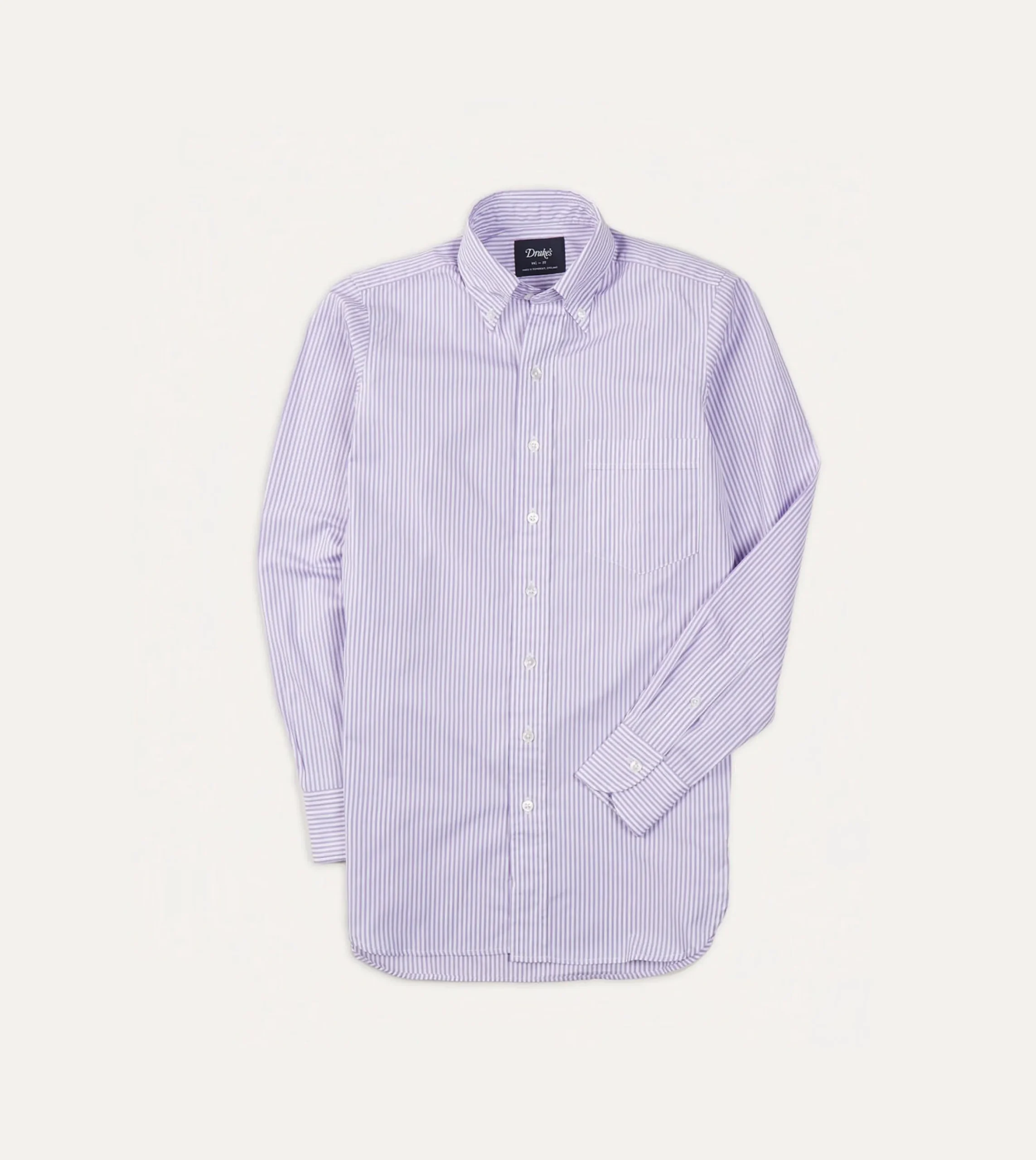 Drake’s Bengal Stripe Cotton Poplin Button-Down Shirt