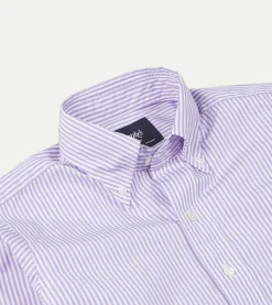 Drake’s Bengal Stripe Cotton Poplin Button-Down Shirt