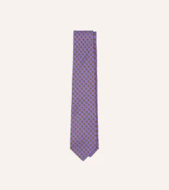 Drake’s Square Medallion Self-Tipped Silk Tie