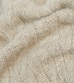 Drake’s Brushed Cable Knit Shetland Crew Neck Jumper