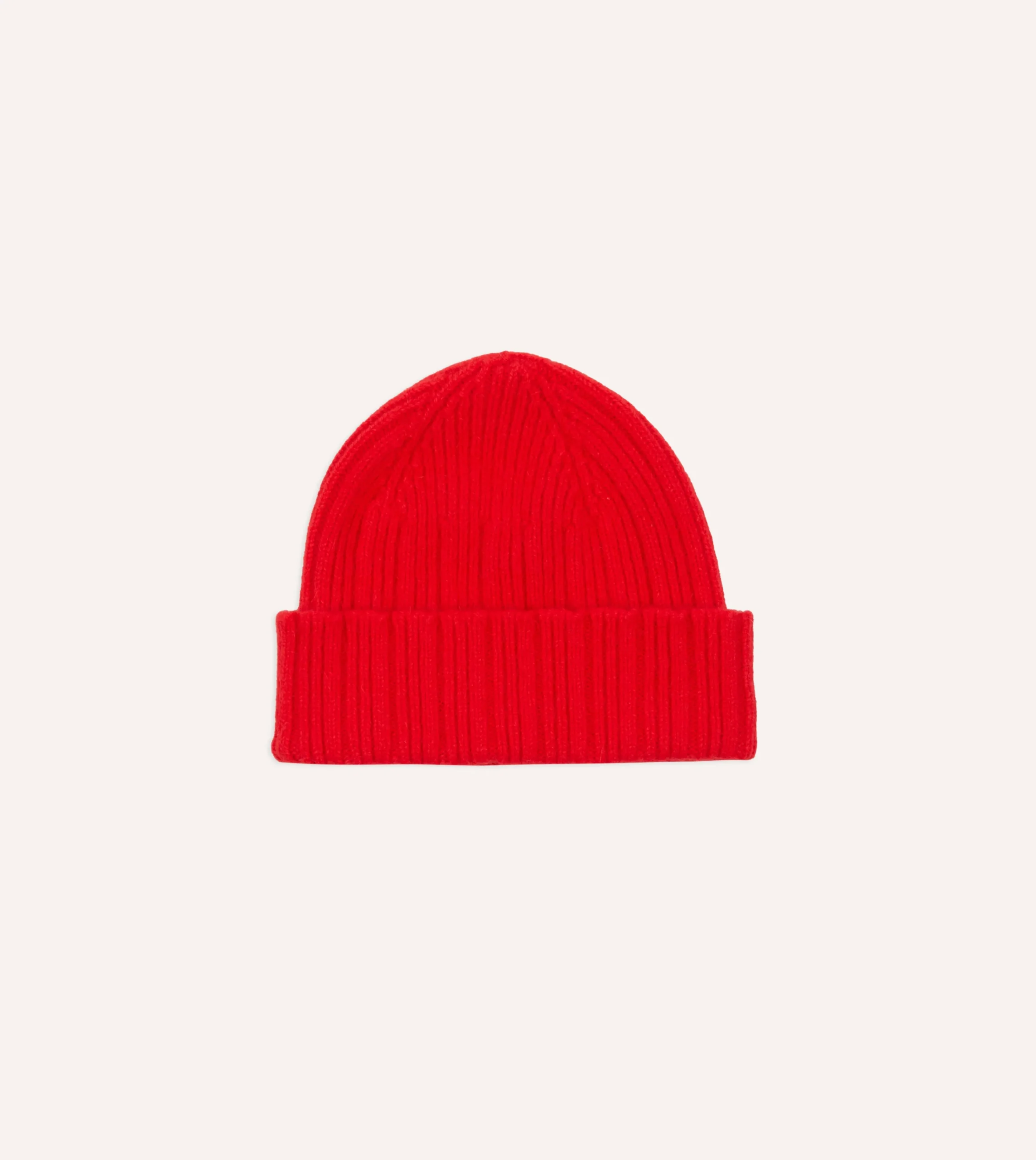 Drake’s Angora Lambswool Ribbed Knit Cap