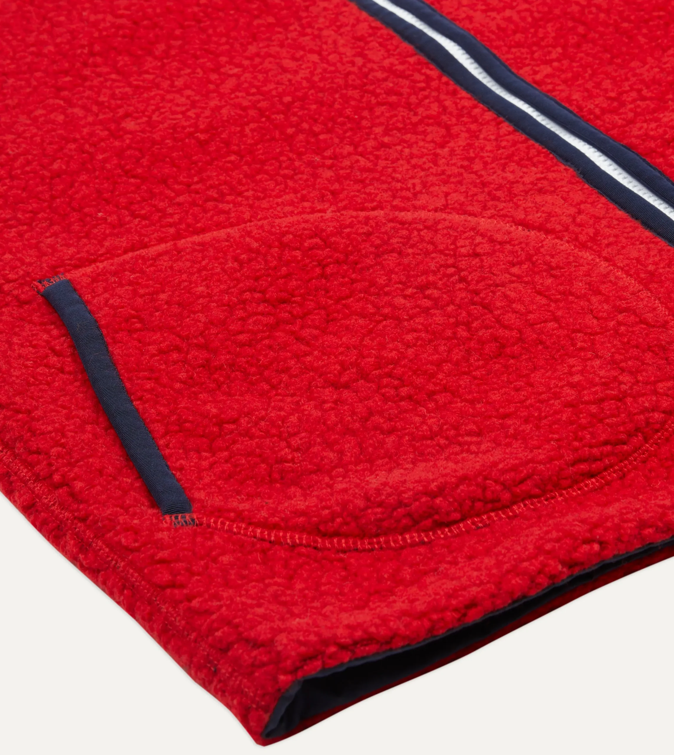 Drake’s Boucle Wool Zip Fleece Vest