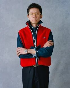 Drake’s Boucle Wool Zip Fleece Vest