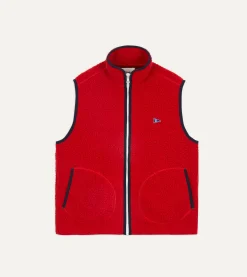 Drake’s Boucle Wool Zip Fleece Vest