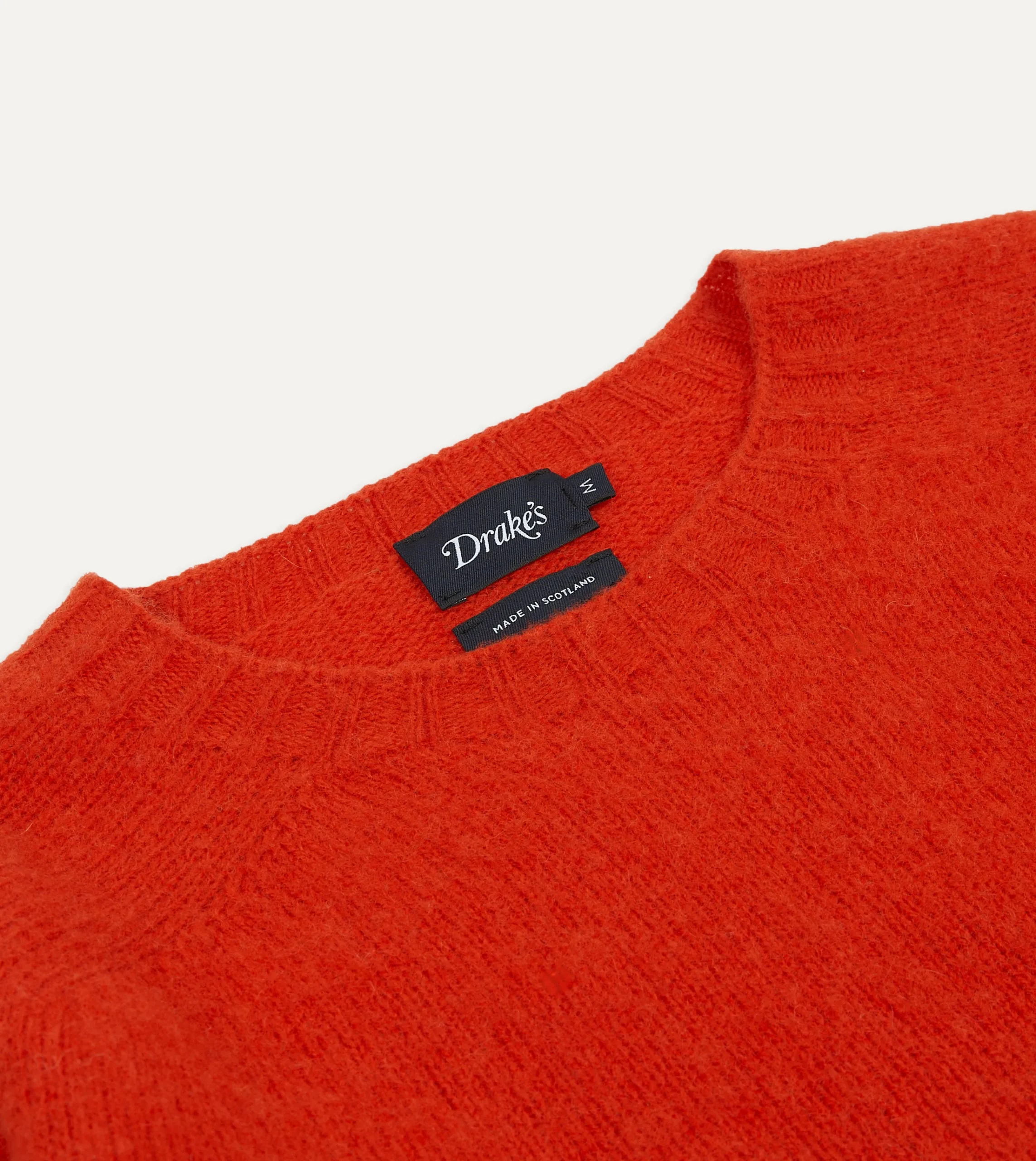 Drake’s Brushed Shetland Crew Neck Jumper
