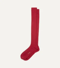 Drake’s Cotton Over-the-Calf Socks