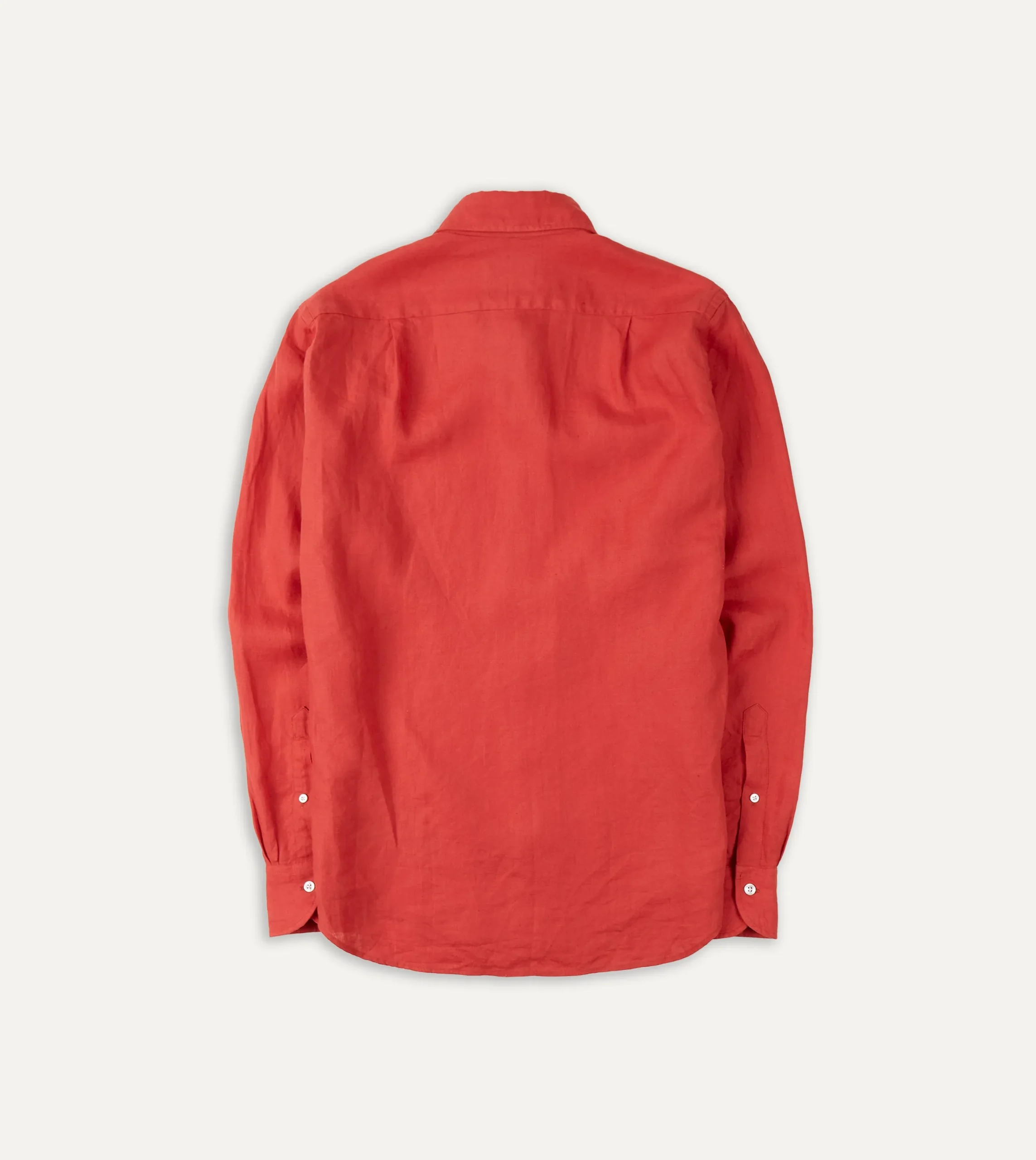 Drake’s Linen Spread Collar Shirt