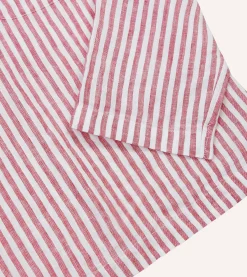 Drake’s Stripe Linen Smock Shirt