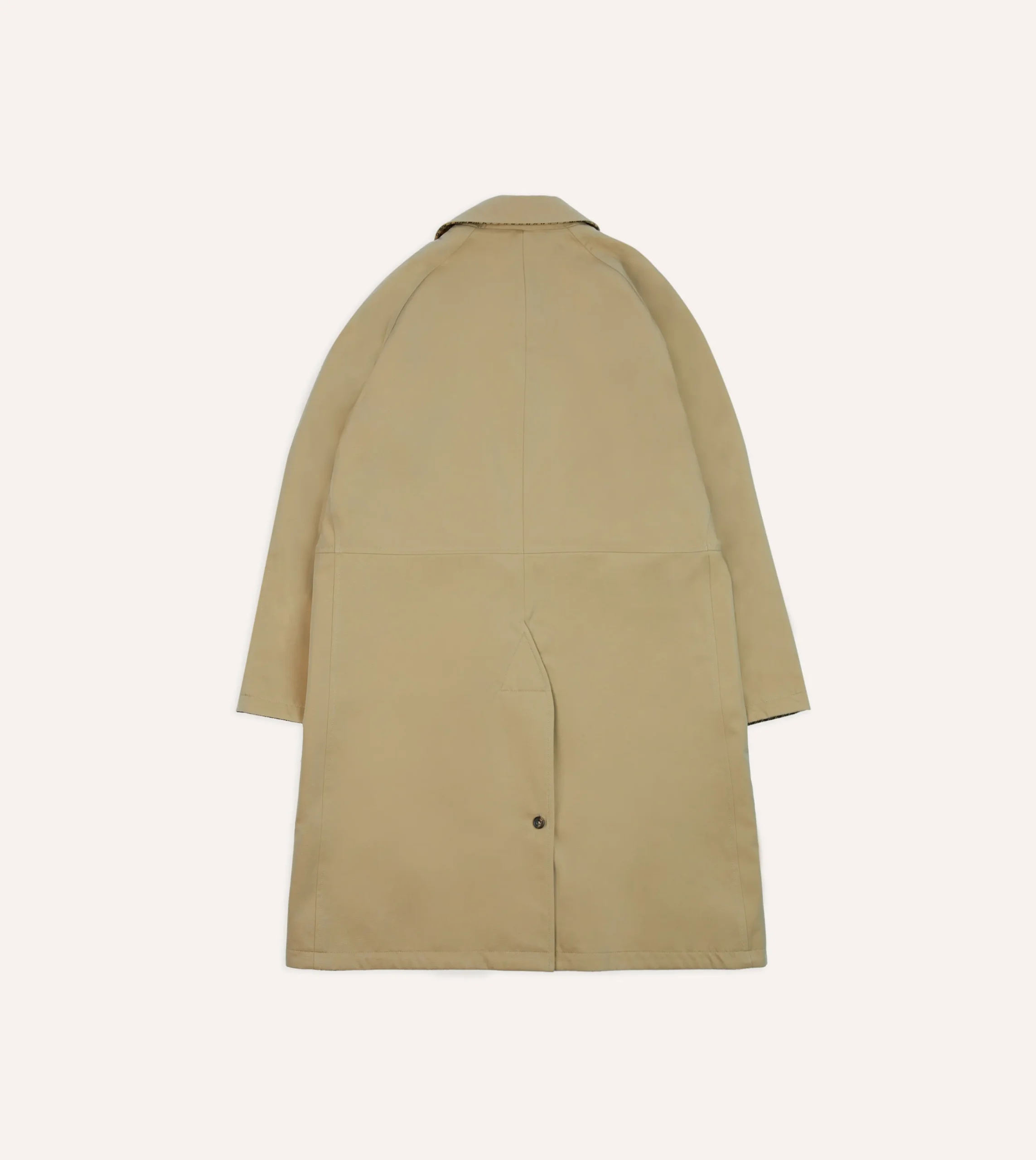 Drake’s Reversible Tweed-Cotton Raglan Mac