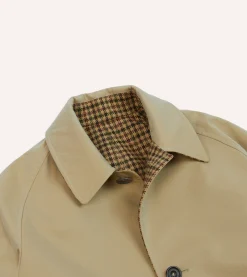 Drake’s Reversible Tweed-Cotton Raglan Mac