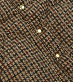 Drake’s Rocky Mountain Featherbed For Drake's Houndstooth Check Harris Tweed Christy Down Vest