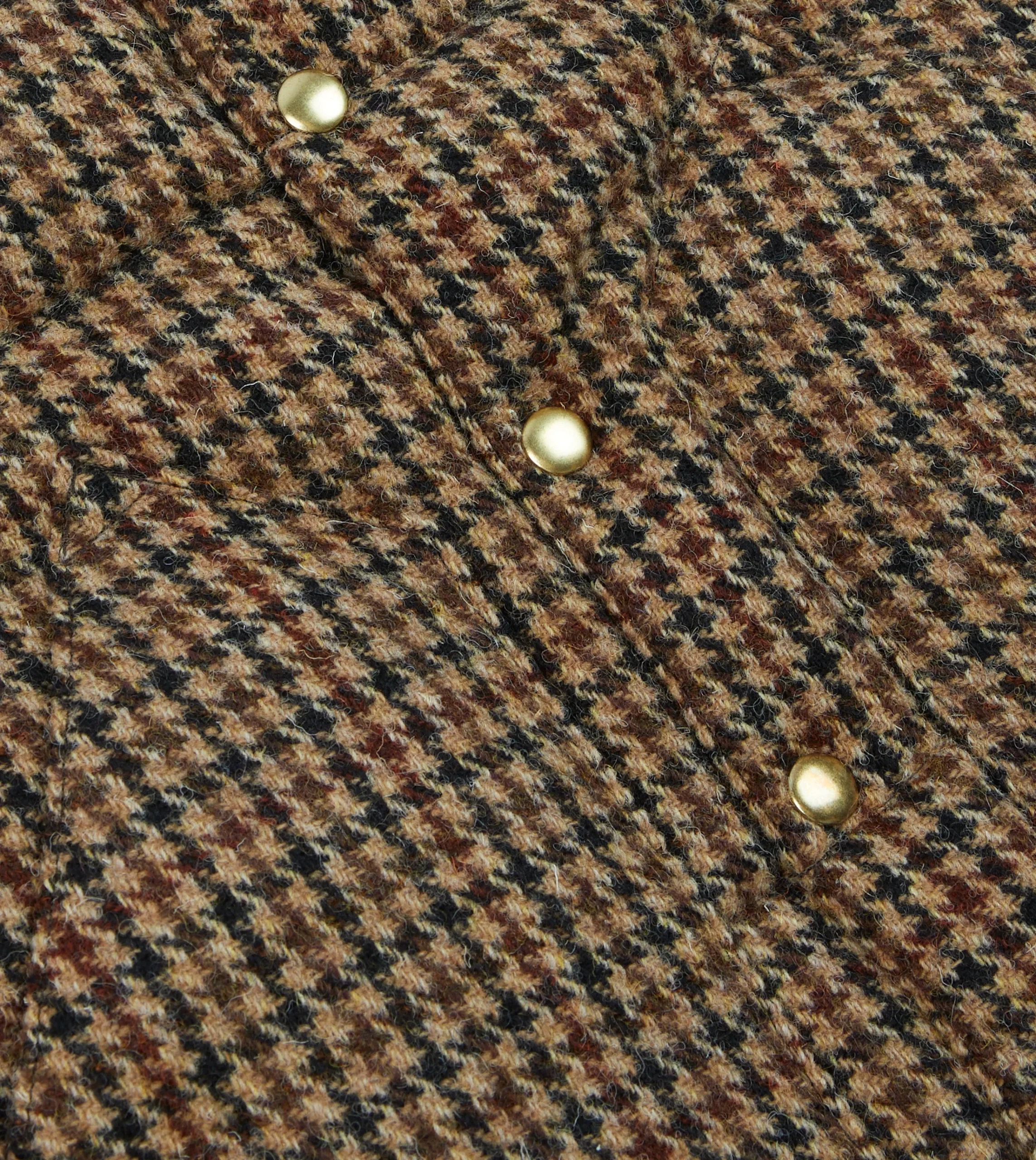 Drake’s Rocky Mountain Featherbed For Drake's Houndstooth Check Harris Tweed Christy Down Vest