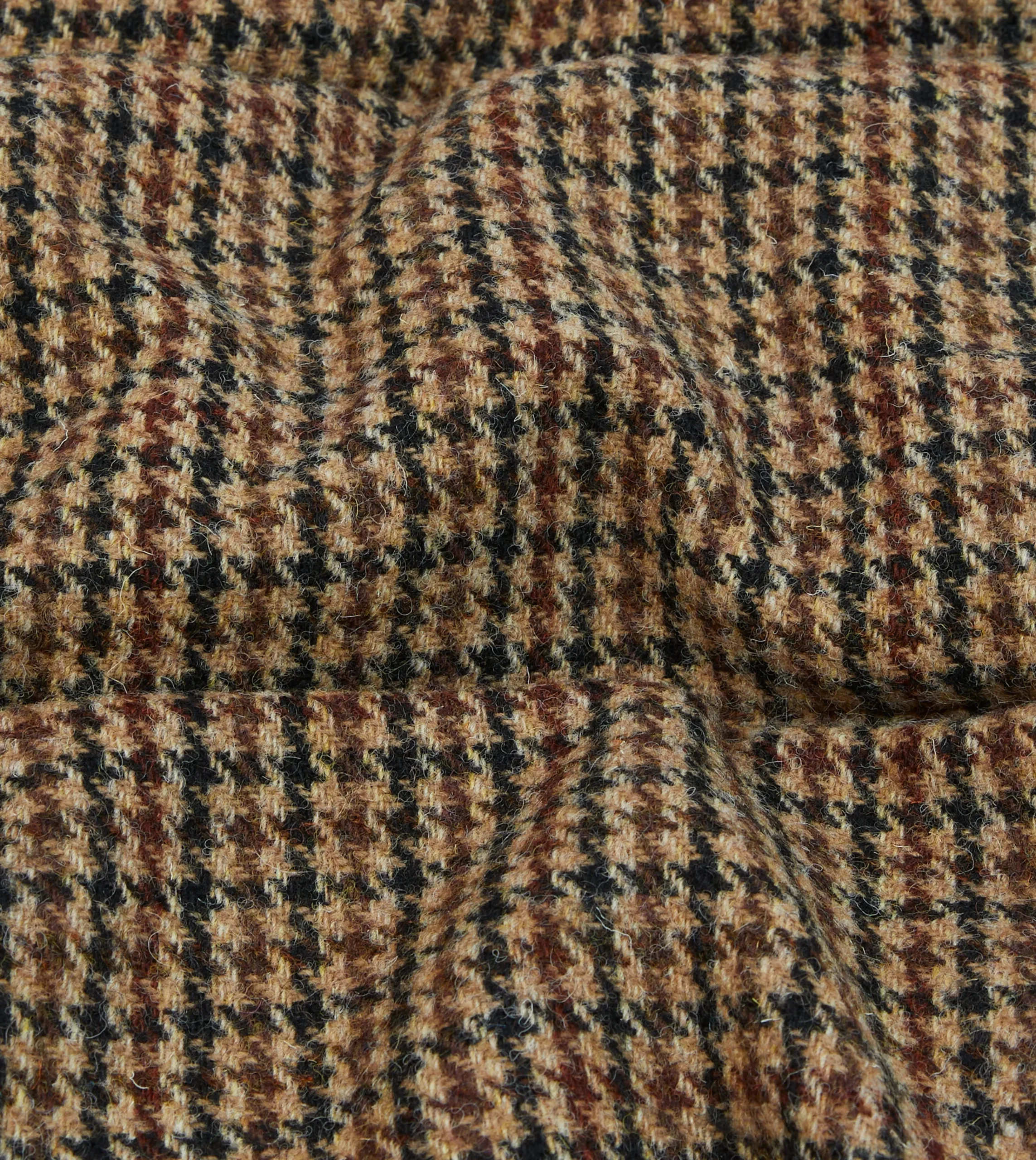 Drake’s Rocky Mountain Featherbed For Drake's Houndstooth Check Harris Tweed Christy Down Vest