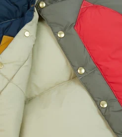 Drake’s Rocky Mountain Featherbed For Drake's Colour Block Nylon Christy Down Vest