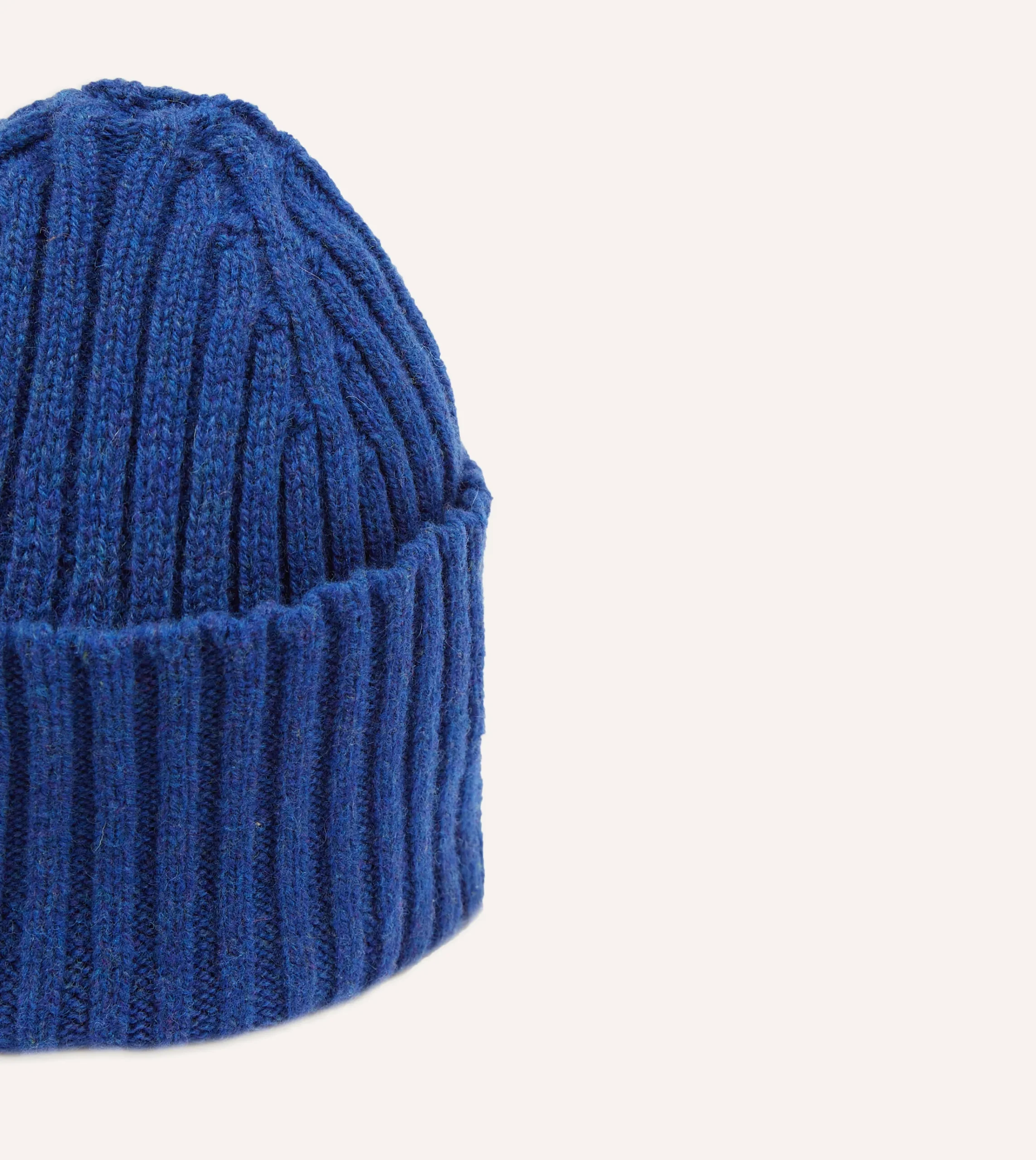 Drake’s Lambswool Ribbed Knit Cap
