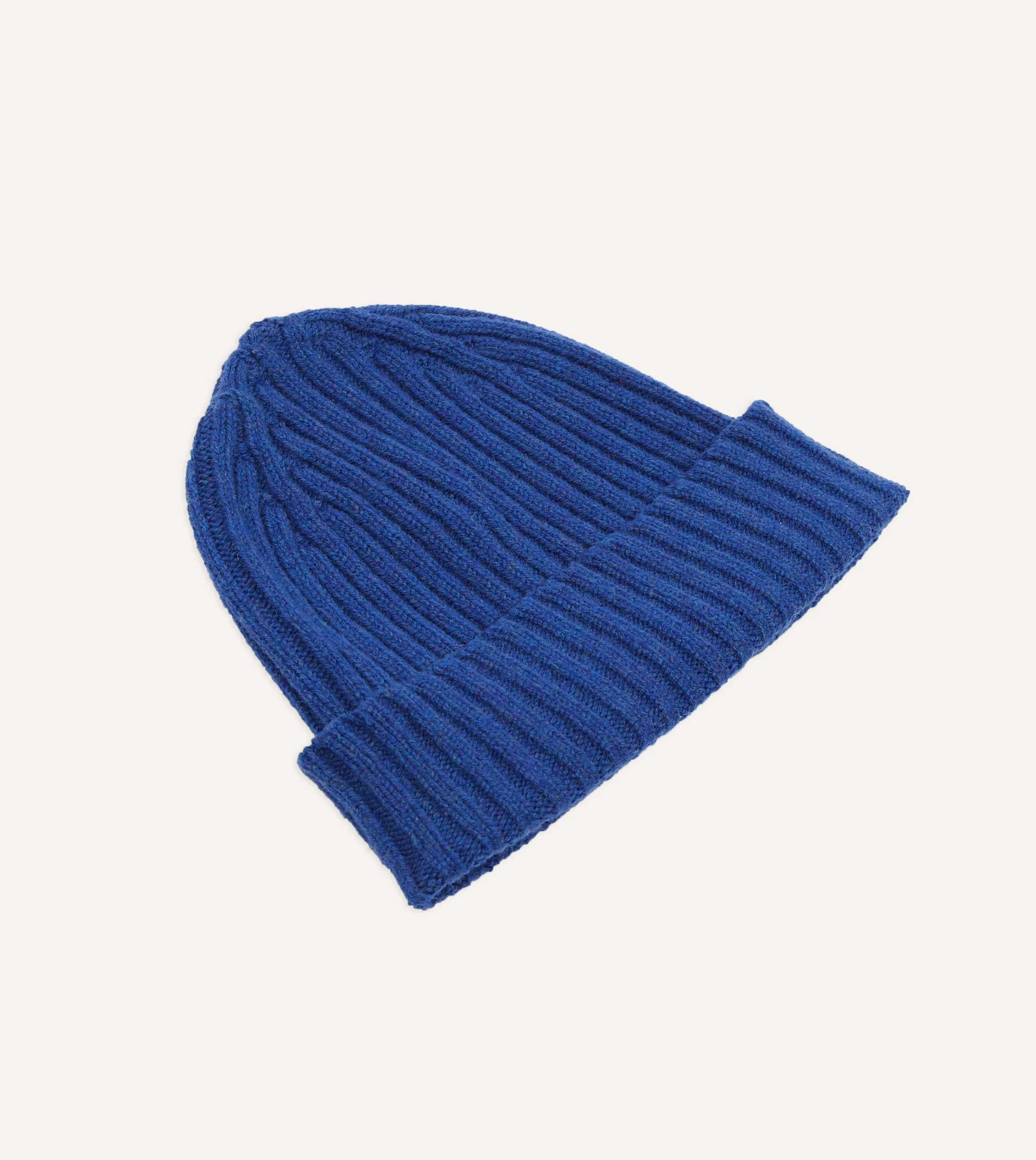 Drake’s Lambswool Ribbed Knit Cap