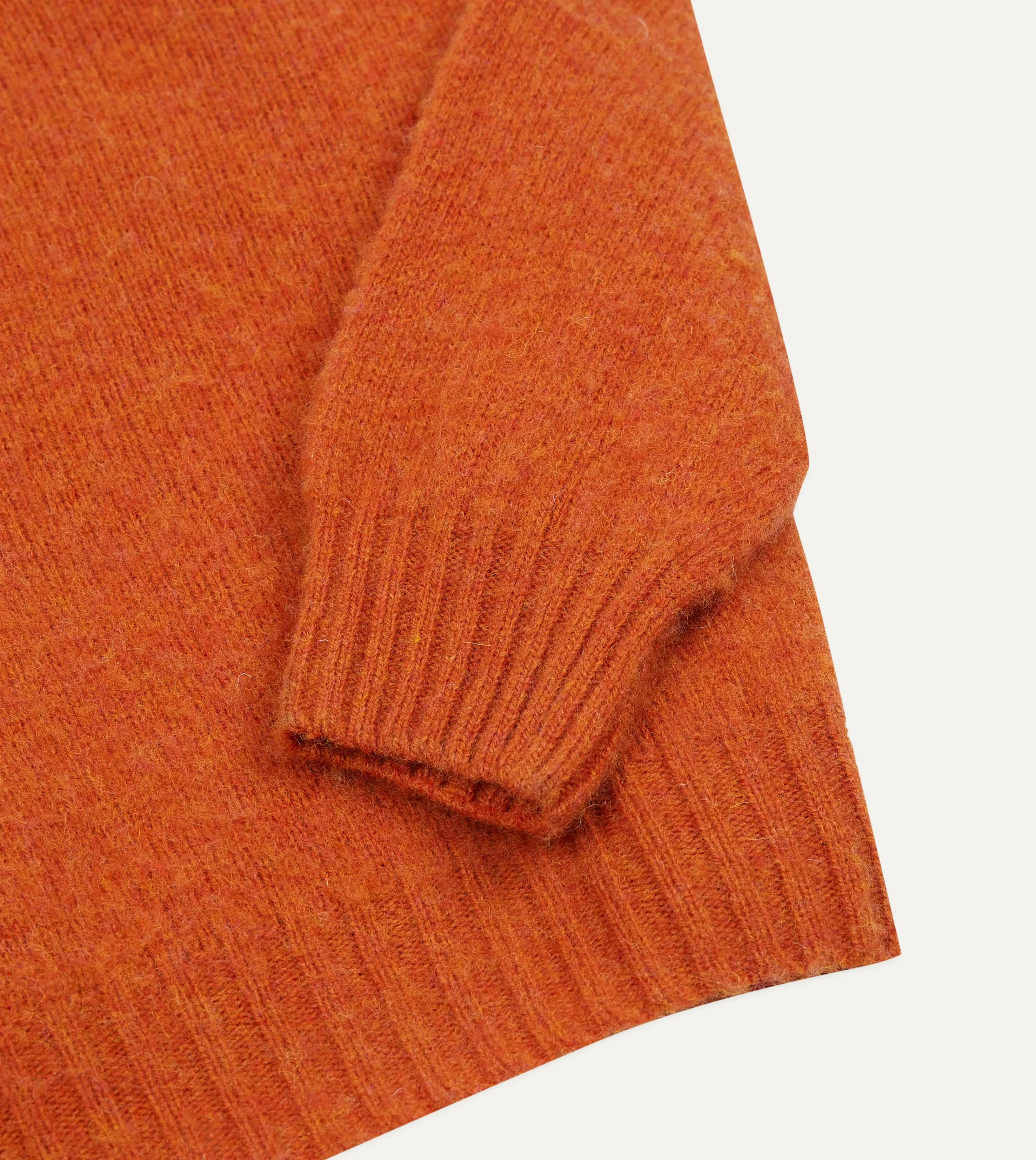 Drake’s Brushed Shetland Crew Neck Jumper