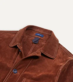 Drake’s Heavyweight Suede Five-Pocket Chore Jacket