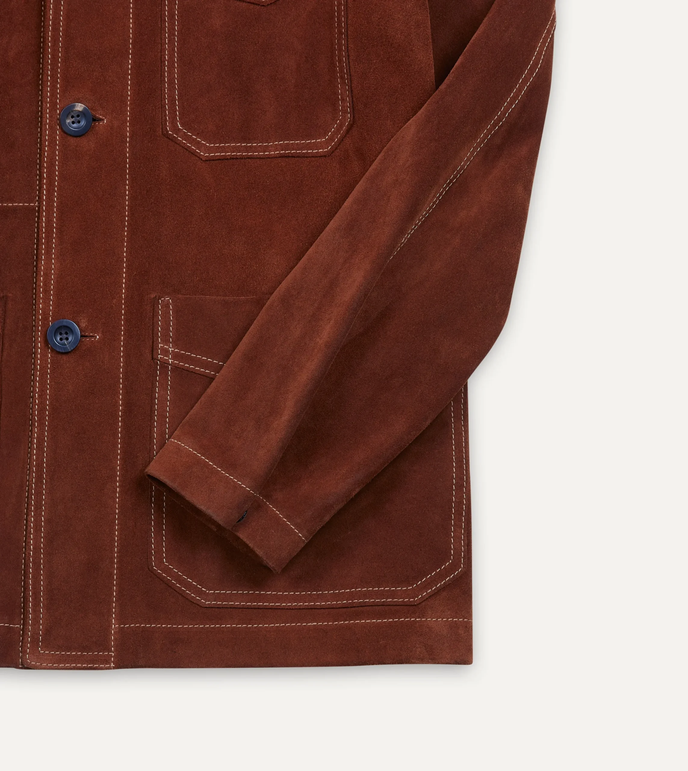 Drake’s Heavyweight Suede Five-Pocket Chore Jacket
