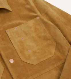 Drake’s Sand Suede Welder Jacket