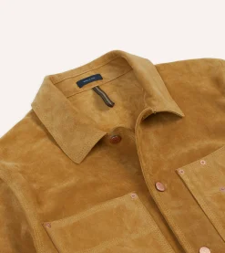Drake’s Sand Suede Welder Jacket