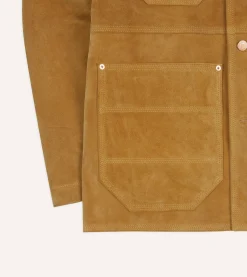 Drake’s Sand Suede Welder Jacket