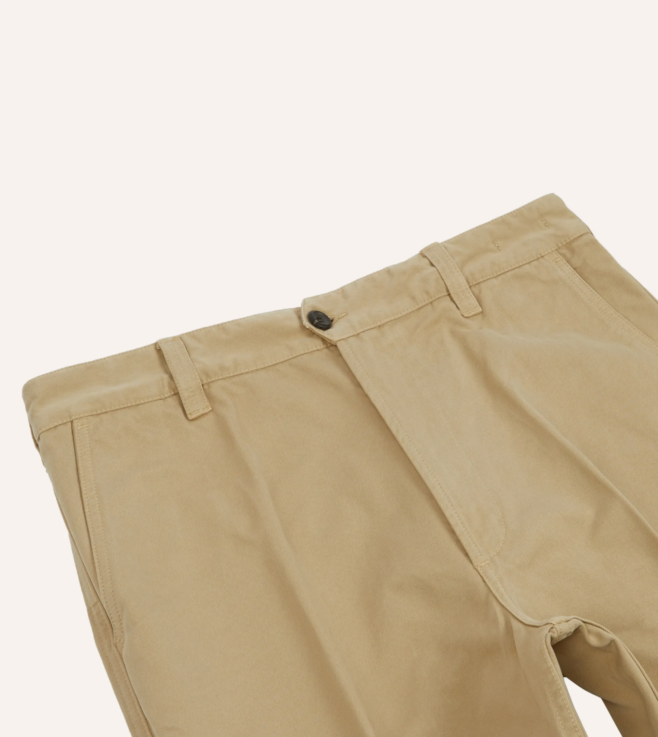 Drake’s Textured Cotton Flat Front Chino