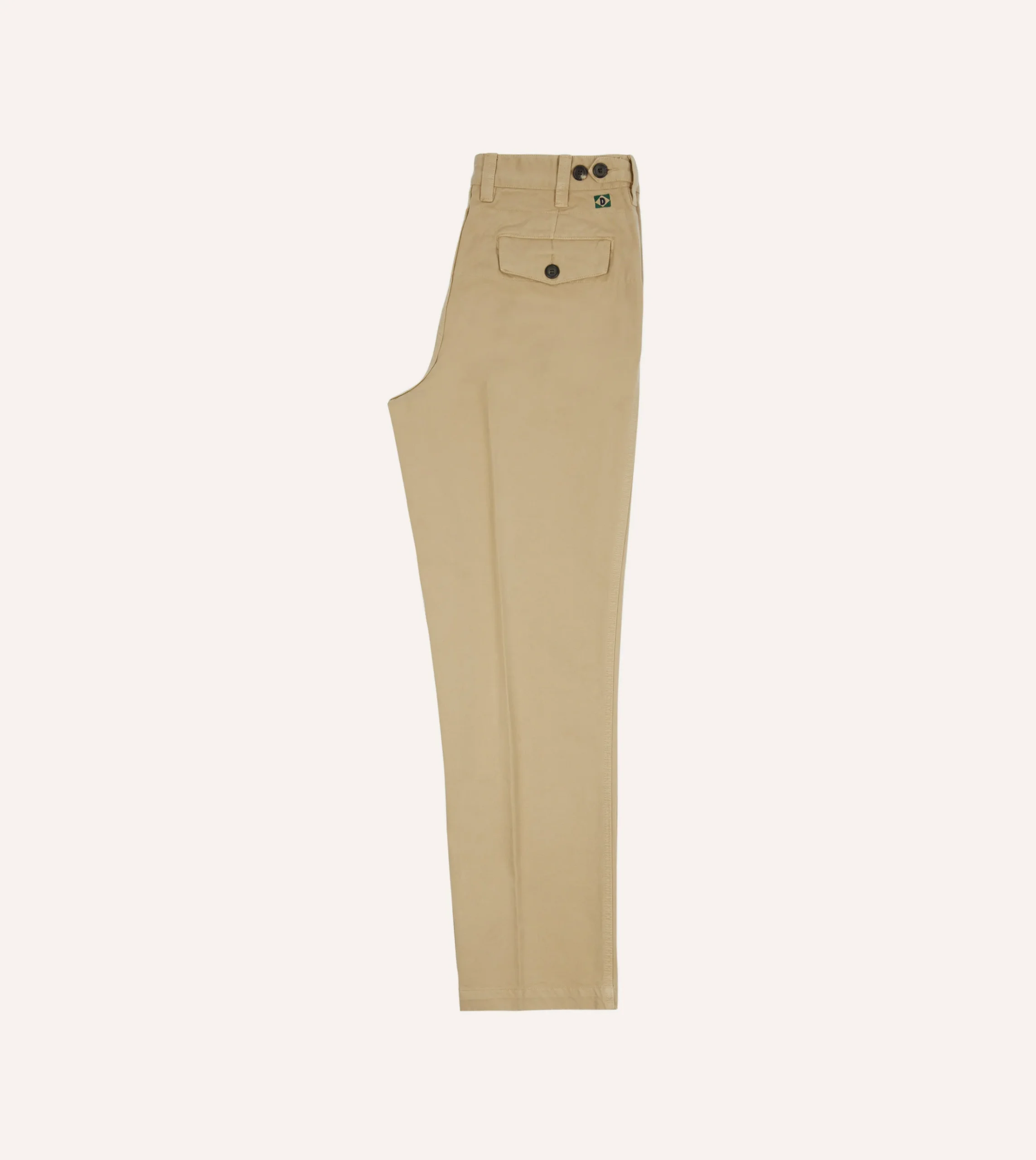 Drake’s Textured Cotton Flat Front Chino