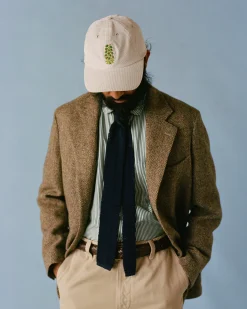 Drake’s Textured Cotton Flat Front Chino