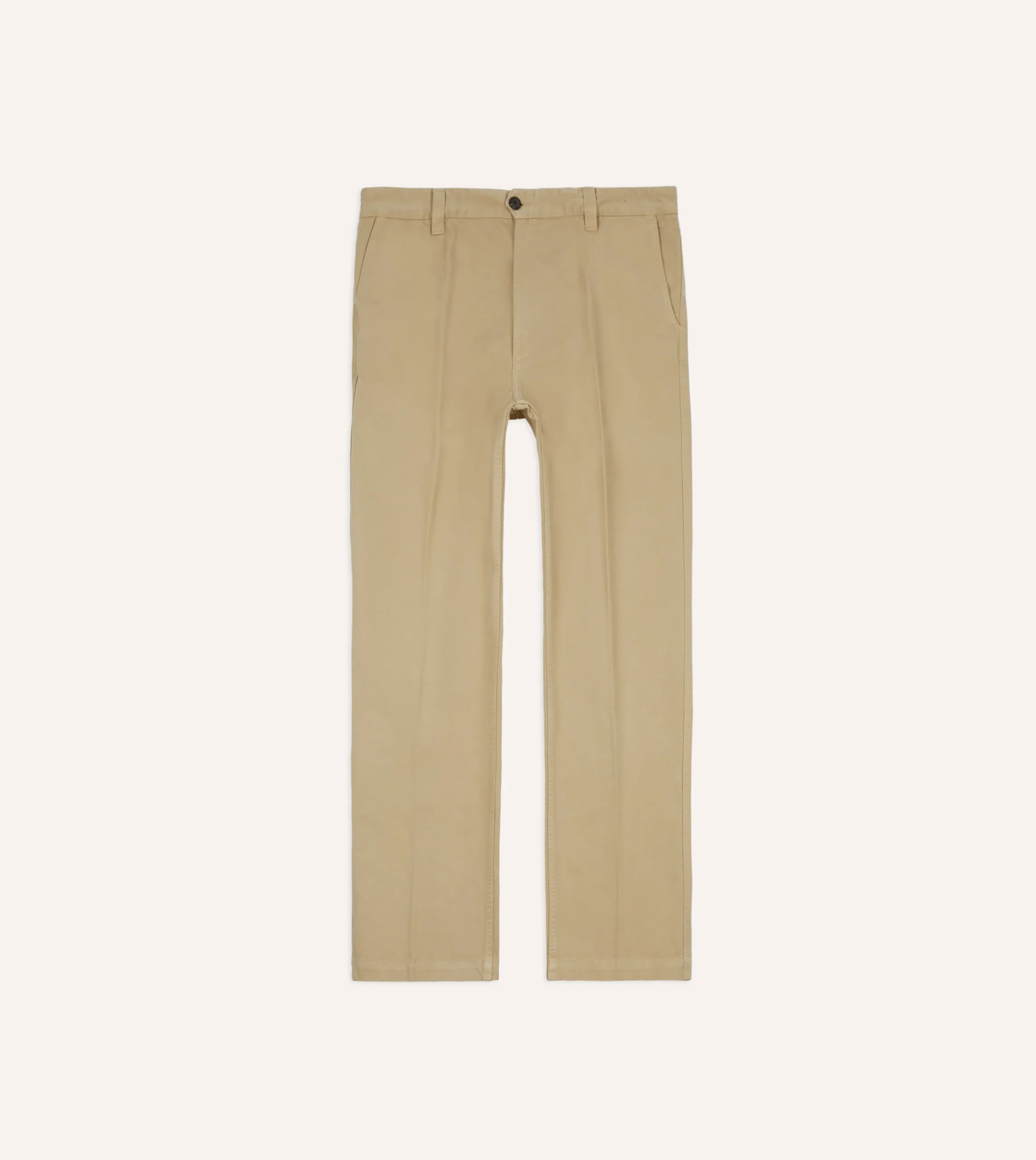Drake’s Textured Cotton Flat Front Chino