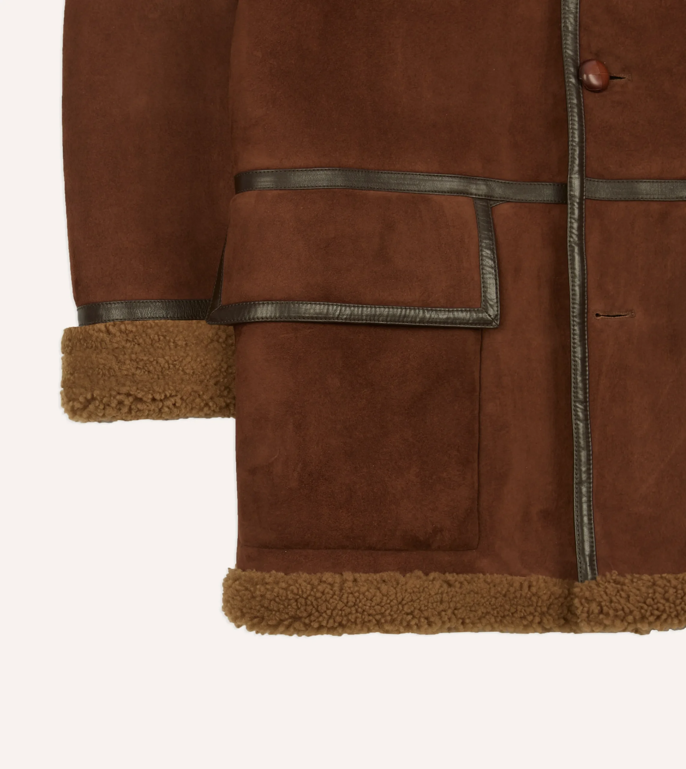 Drake’s Shearling Car Coat