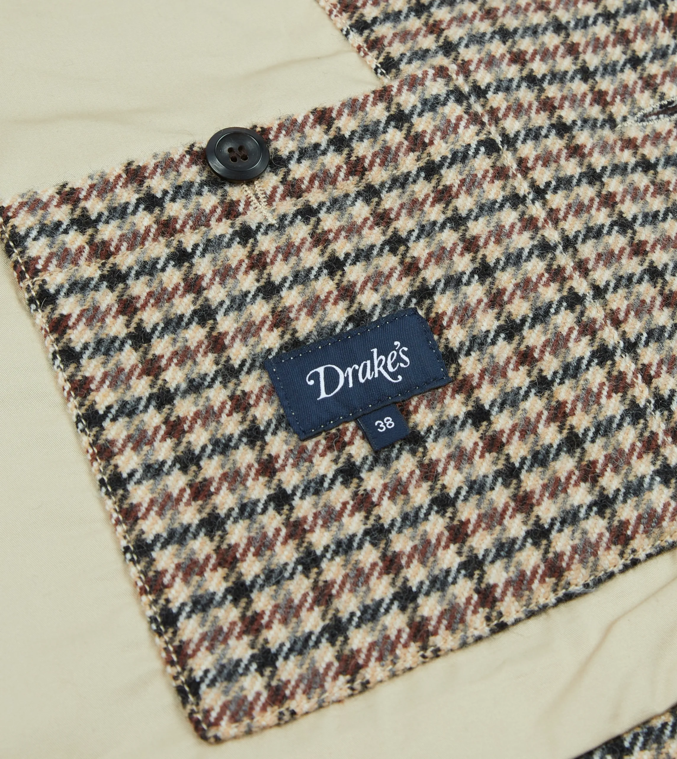 Drake’s Shepherd Check Tweed Five-Pocket Artist Chore Jacket