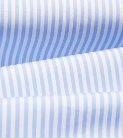 Drake’s And White Bengal Stripe Spread Collar Cotton Poplin Shirt