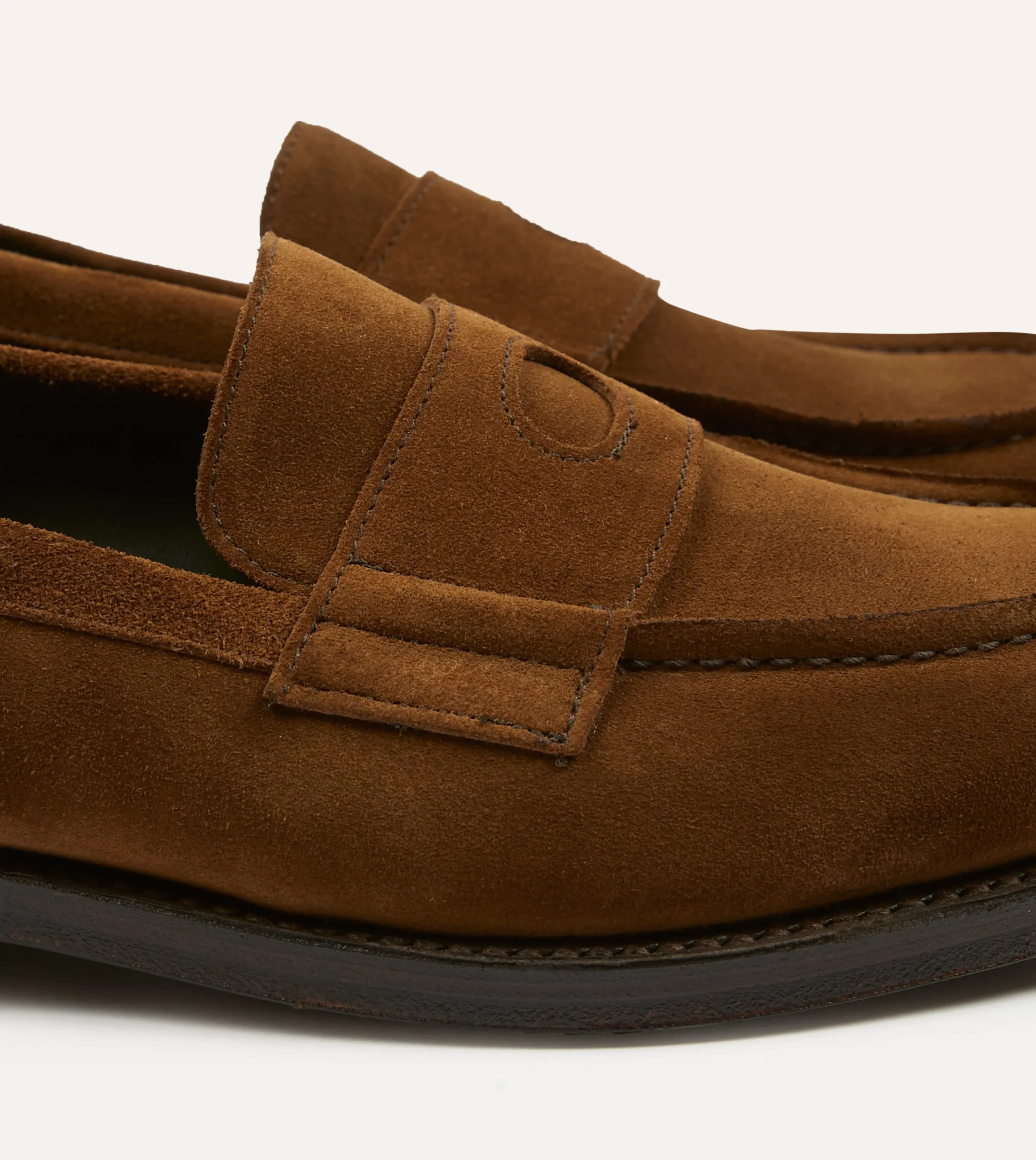 Drake’s Suede Charles Goodyear Welted Penny Loafer