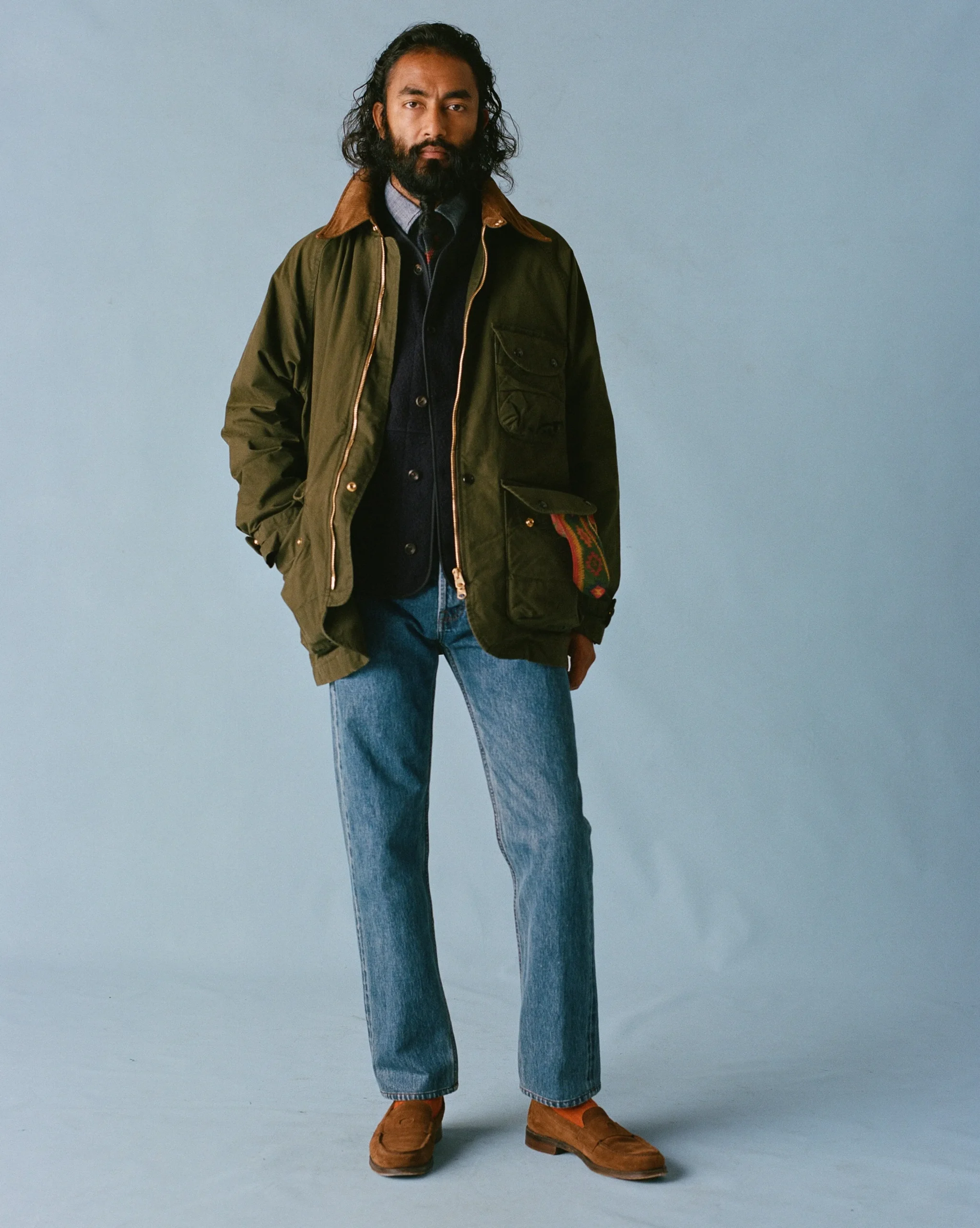Drake’s Suede Charles Goodyear Welted Penny Loafer