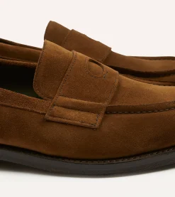 Drake’s Suede Charles Goodyear Welted Penny Loafer