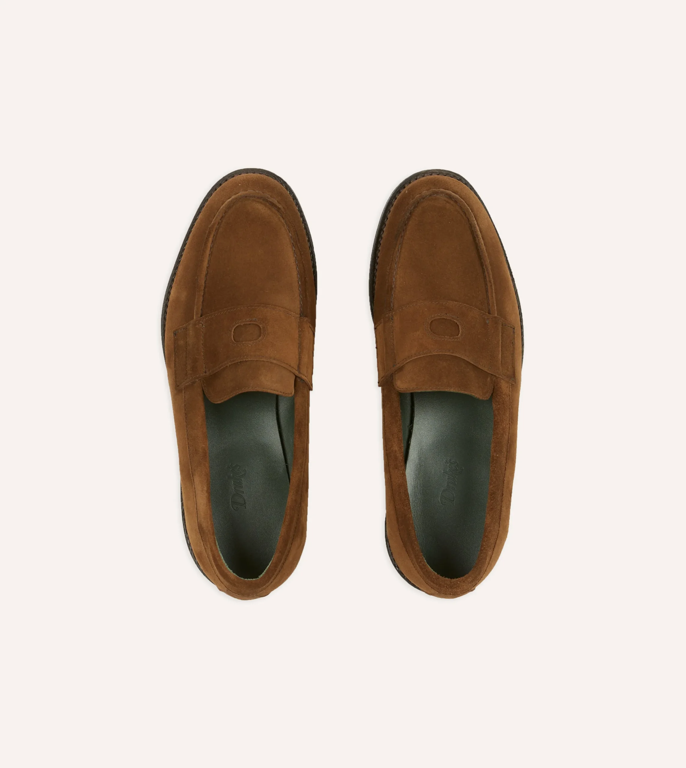Drake’s Suede Charles Goodyear Welted Penny Loafer