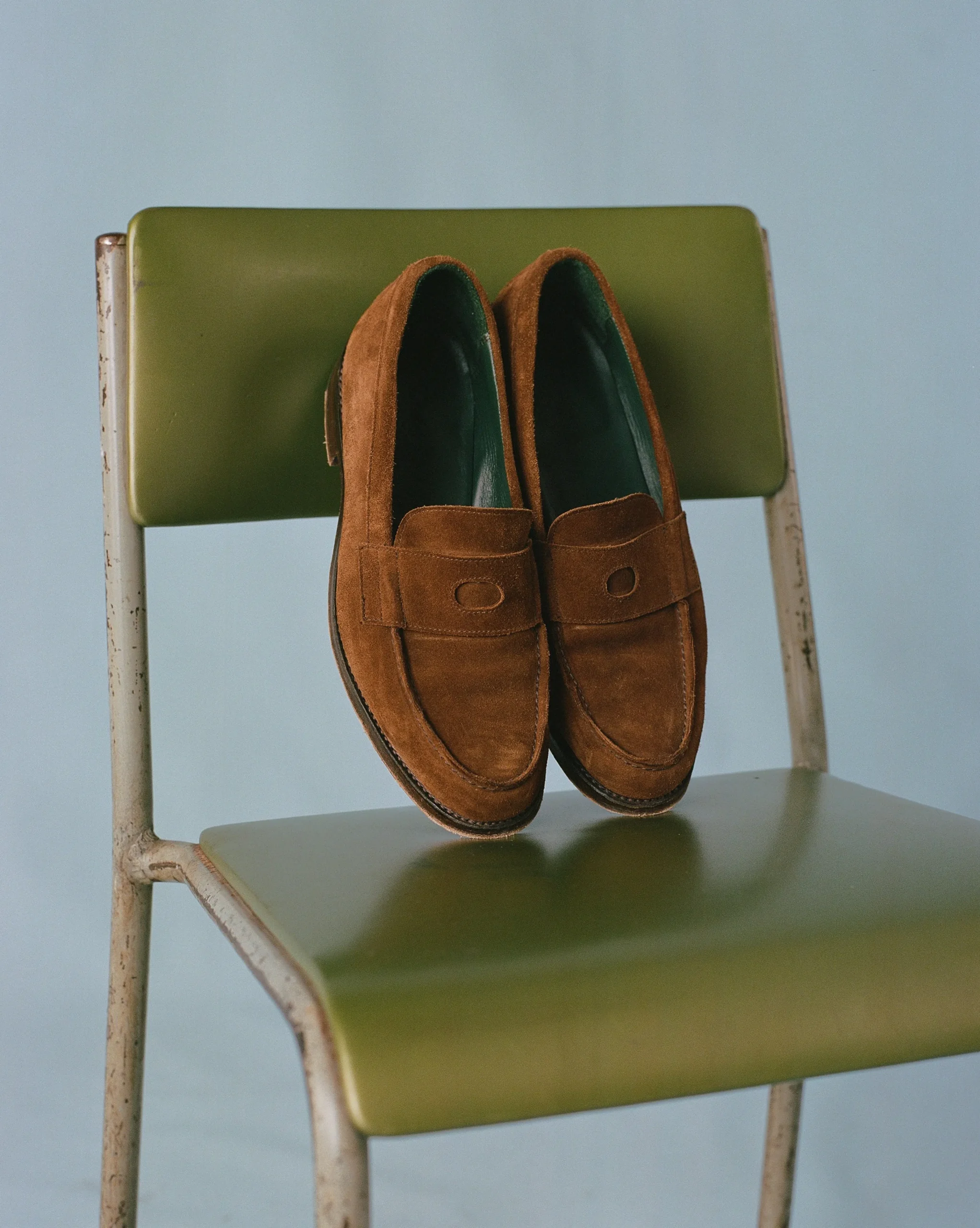 Drake’s Suede Charles Goodyear Welted Penny Loafer