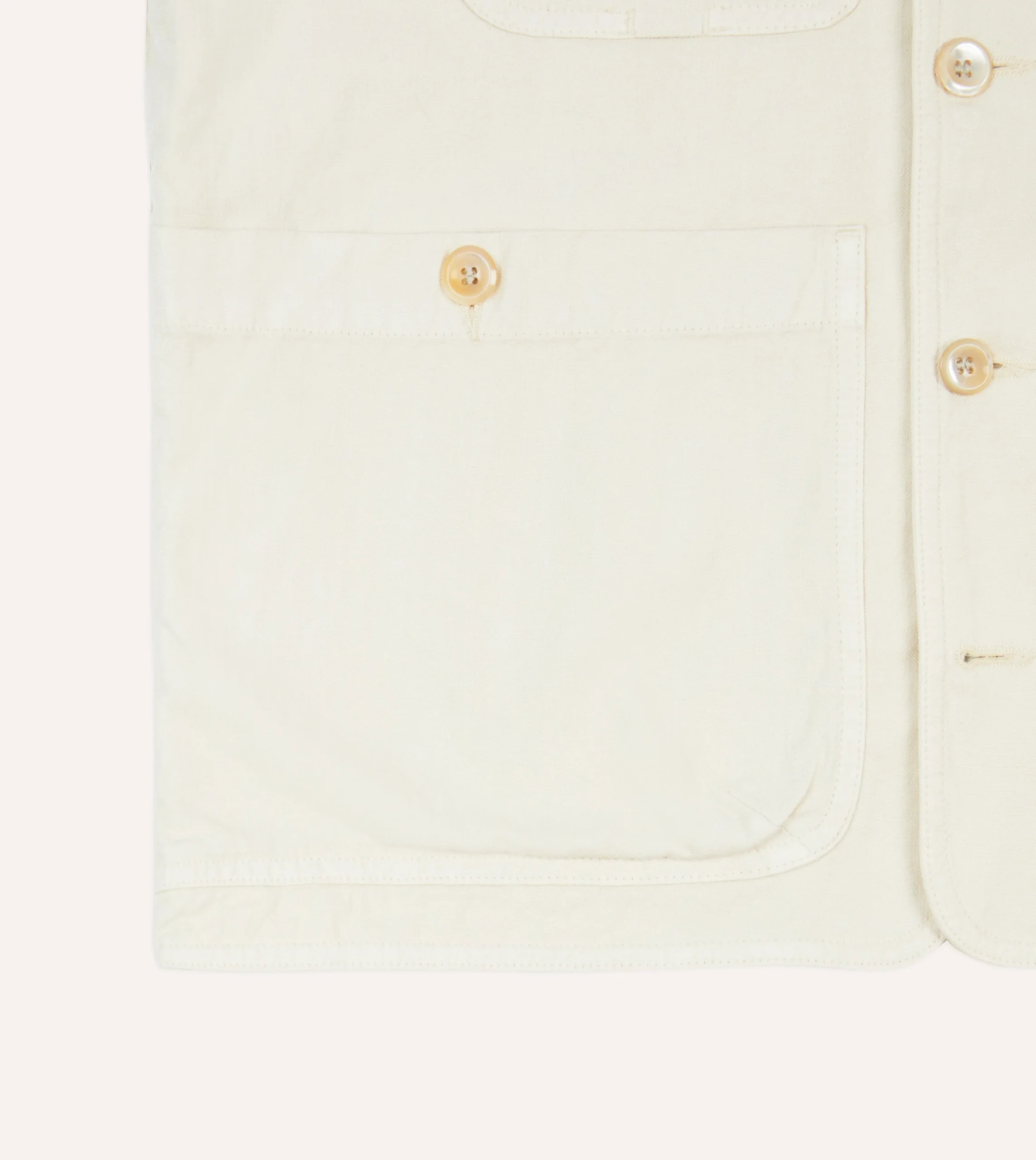 Drake’s St. JOHN By Drake's Ecru Cotton Linen Potting Vest