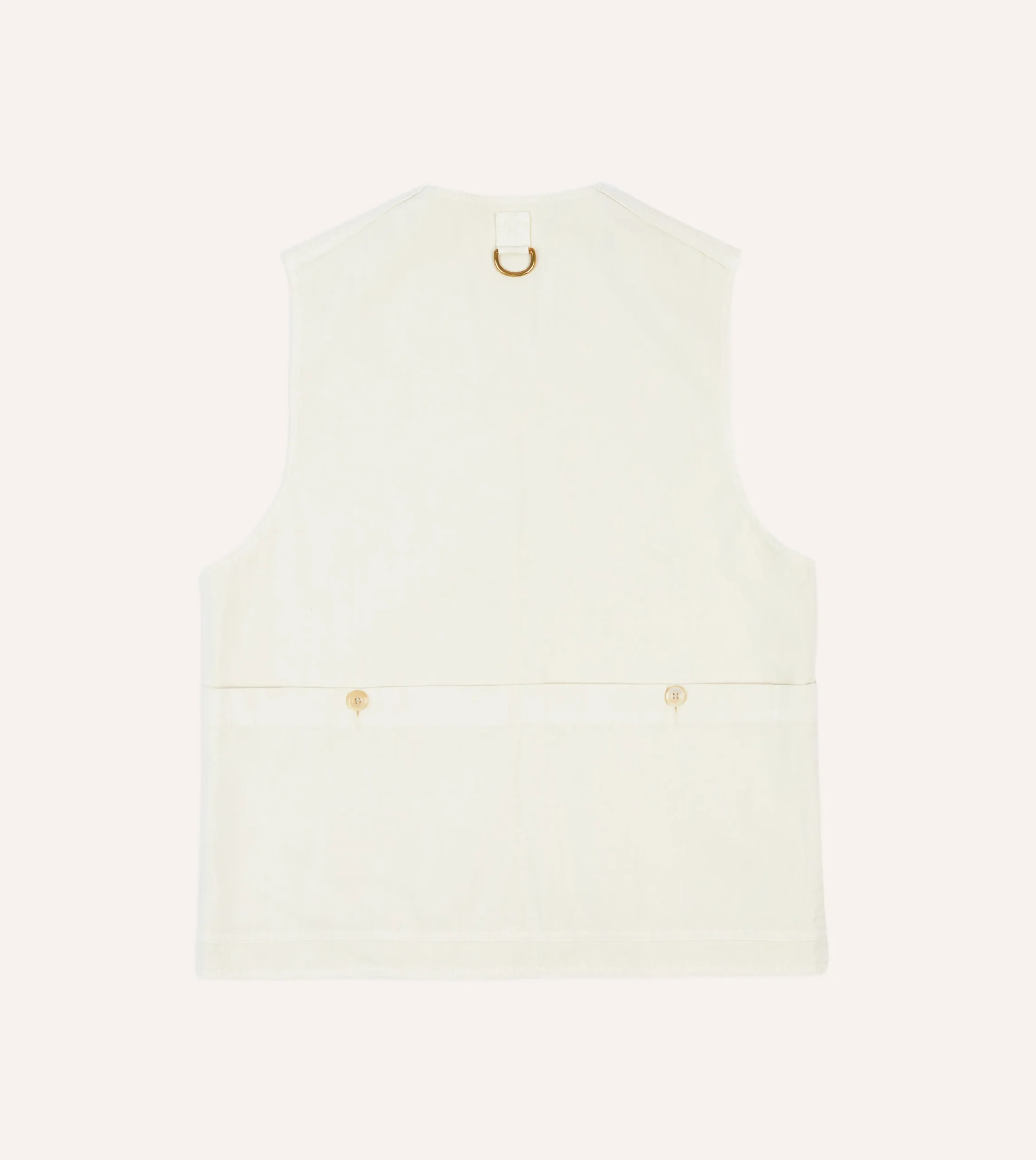 Drake’s St. JOHN By Drake's Ecru Cotton Linen Potting Vest