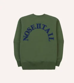 Drake’s St. JOHN By Drake's Green Nose II Tail Sweatshirt