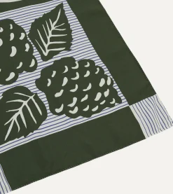 Drake’s St. JOHN By Drake's Green Orchard Print Silk Bandana